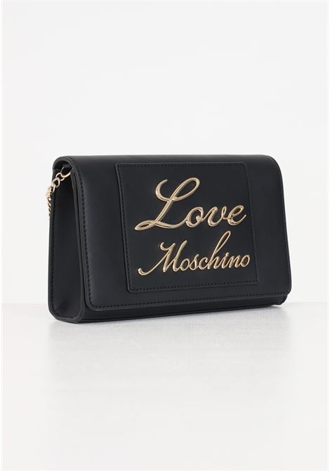 Black women's bag with golden metal lettering Lovely Love LOVE MOSCHINO | JC4121PP1ILM0000